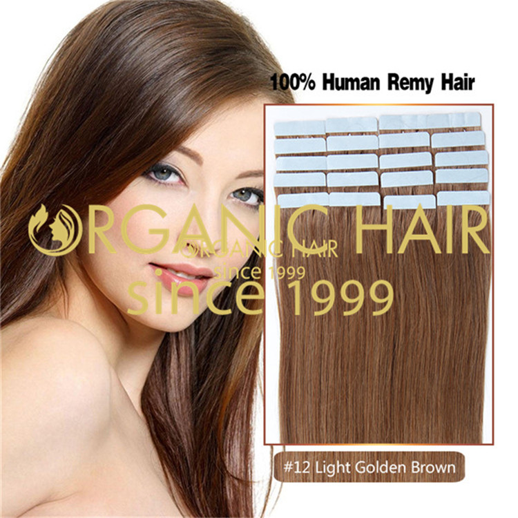 European hair colored tape in extensions,top quality and affordable price A26